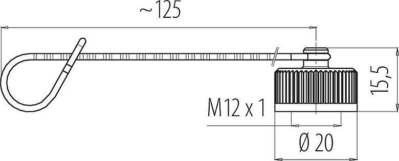 比例图 保护盖, IP67, 为针头电缆连接器