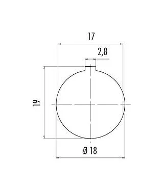 Assembly instructions / Panel cut-out M16 Female panel mount connector, Contacts: 12 (12-a), unshielded, THT, IP40, M18x0,75, Rear mounting
