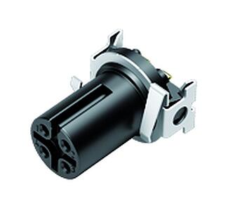 Automation Technology - Sensors and Actuators--Female receptacle_763_4_EBD_4pol_SMT_schirm_Einsatz_o_O