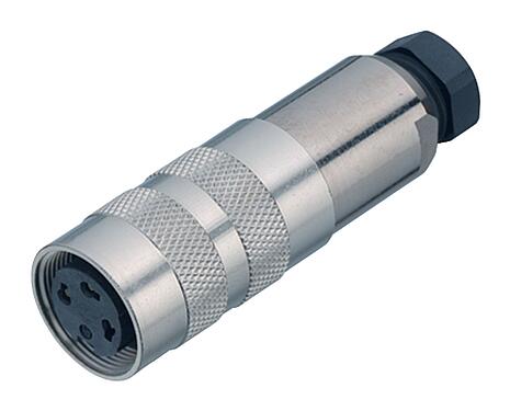 Illustration M16 Female cable connector, Contacts: 4 (04-a), 4.0-6.0 mm, shieldable, crimping (Crimp contacts must be ordered separately), IP67, UL 2238