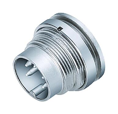 Illustration 09 0331 80 12 - M16 IP40 Male panel mount connector, Contacts: 12 (12-a), unshielded, solder, IP40, front fastened