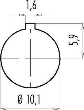 安装说明 卡扣式 针头法兰座, 极数: 4, 非屏蔽, 焊接, IP40, M10x0.75, 板前安装