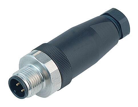 插图 M12 直头针头电缆连接器, 极数: 5, 4.0-6.0mm, 非屏蔽, 螺钉接线, IP67, UL 2238