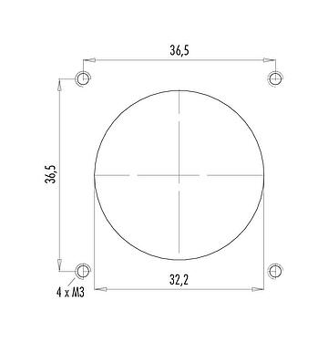 Assembly instructions / Panel cut-out RD30 Male panel mount connector, Contacts: 12+PE, unshielded, solder, IP65, Front mounting