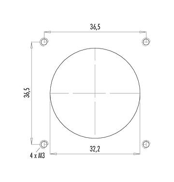 Assembly instructions / Panel cut-out 99 0740 00 24 - RD30 Female panel mount connector, Contacts: 24, unshielded, solder, IP65