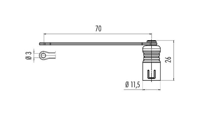 Scale drawing 08 2831 000 000 - Snap-In IP67 cap for flange socket; Series 620