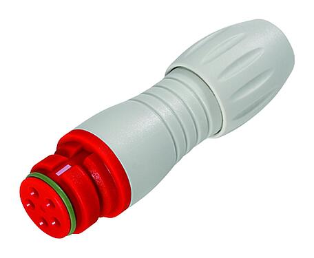 插图 Snap-in 快插 直头孔头电缆连接器, 极数: 12, 6.0-8.0mm, 非屏蔽, 焊接, IP67