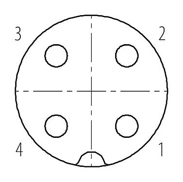 联系安排 (外掛程式側) M18 直头孔头电缆连接器, 极数: 4, 10.0-12.0mm, 非屏蔽, 螺钉接线, IP67