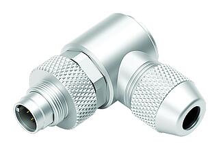 M9 Male angled connector, Contacts: 8, 3.5-5.0 mm, shieldable, solder, IP67