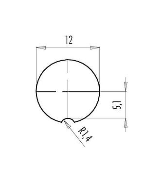 Assembly instructions / Panel cut-out 09 0403 80 02 - M9 Male panel mount connector, Contacts: 2, unshielded, solder, IP67, front fastened