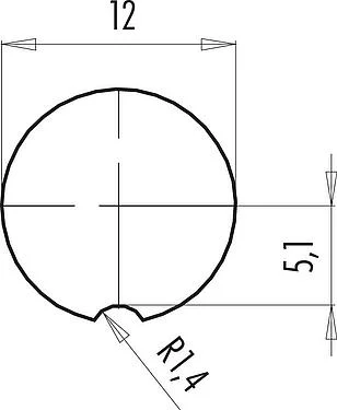 安装说明 M9 孔头法兰座, 极数: 7, 非屏蔽, 焊接, IP67, M12x0.5, 後壁安裝
