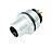 Automation Technology - Voltage and Power Supply  Male panel mount connector M12-L