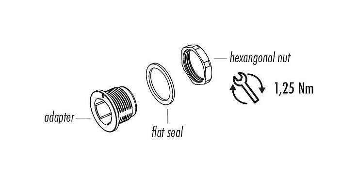 组件图纸 Snap-in 快插 适配器, 非屏蔽, 板前安装