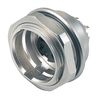 Push Pull Female panel mount connector, Contacts: 19, shieldable, solder, IP67, M21x1,0, Rear mounting