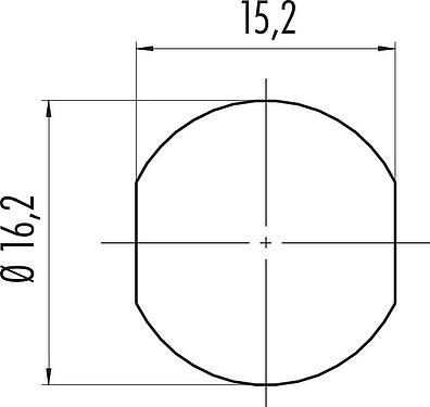 Assembly instructions / Panel cut-out Bayonet Female panel mount connector, Contacts: 8, unshielded, THT, IP67 (when unplugged as well), Rear mounting