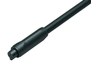 Snap-In Female cable connector, Contacts: 4, unshielded, moulded on the cable, IP40, PVC, black, 4 x 0.25 mm², 2 m