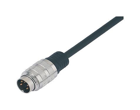 Illustration 79 6171 20 08 - M16 Male cable connector, Contacts: 8 (08-a), shielded, moulded on the cable, IP67, PUR, black, 8 x 0.25 mm², 2 m