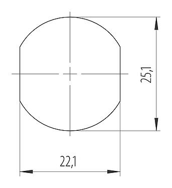 安装说明 7/8" 用于穿控制柜, 极数: 5, 非屏蔽, 插拔式, IP67, VDE, 後壁安裝