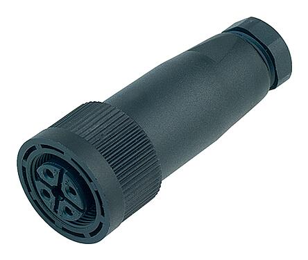 插图 M18 直头孔头电缆连接器, 极数: 4, 10.0-12.0mm, 非屏蔽, 螺钉接线, IP67