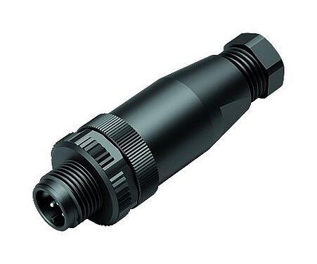 插图 M12 直头针头电缆连接器, 极数: 5, 4.0-6.0mm, 非屏蔽, 螺钉接线, IP67, UL 2238