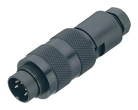 插图 M16 直头针头电缆连接器, 极数: 8 (08-a), 4.0-6.0mm, 非屏蔽, 焊接, IP67