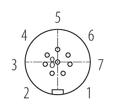 联系安排 (外掛程式側) Snap-in 快插 直头孔头电缆连接器, 极数: 8, 4.0-6.0mm, 非屏蔽, 焊接, IP67, UL 2238, VDE