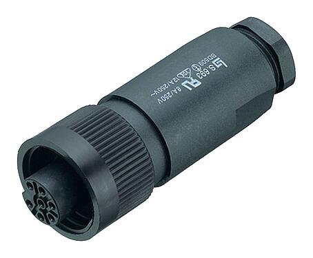 Illustration RD24 Female cable connector, Contacts: 3+PE, 8.0-10.0 mm, unshielded, screw clamp, IP67, UL, ESTI+, VDE, PG 11
