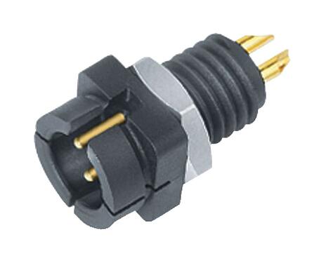 3D View 09 9765 30 04 - Male panel mount connector, Contacts: 4, unshielded, solder, IP40