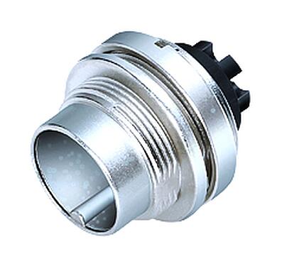 Illustration M16 Male panel mount connector, Contacts: 8 (08-a), unshielded, crimping (Crimp contacts must be ordered separately), IP68, UL 2238, AISG compliant, M18x0,75, Front mounting