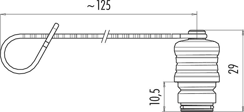 比例图 保护盖, IP67, 为针头电缆连接器