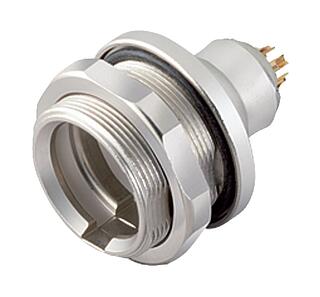 Push Pull Female panel mount connector, Contacts: 3, shieldable, solder, IP67, M14x0,5, Rear mounting