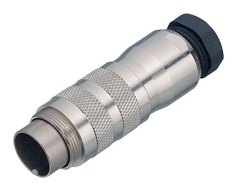 插图 M16 直头针头电缆连接器, 极数: 8 (08-a), 6.0-8.0mm, 可接屏蔽, 压接(压接触点必须单独订购), IP68, UL 2238, 符合AISG