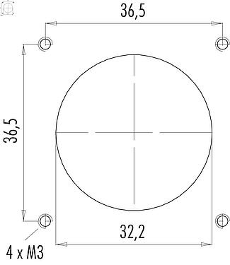 安装说明 99 0739 00 24 - RD30 针头法兰座, 极数: 24, 非屏蔽, 焊接, IP65
