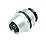 Automation Technology - Voltage and Power Supply  Female panel mount connector M12-L