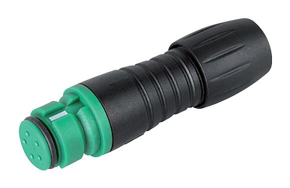 Illustration Snap-In Female cable connector, Contacts: 3, 3.5-5.0 mm, unshielded, solder, IP67, UL 2238