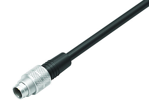 插图 79 1451 215 03 - M9 直头针头电缆连接器, 极数: 3, 非屏蔽, 预铸电缆, IP67, PUR, 黑色, 3x0.25mm², 5m