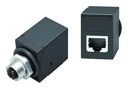 自动化技术-数据传输--用于穿控制柜, 孔头连接器-RJ45 直角_825-X_3_FD_RJ45_ger_Kombi