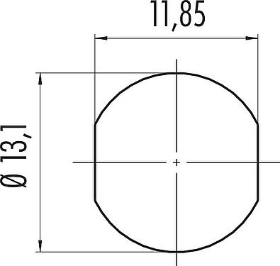 Assembly instructions / Panel cut-out Bayonet Female panel mount connector, Contacts: 8, unshielded, solder, IP67, Front mounting
