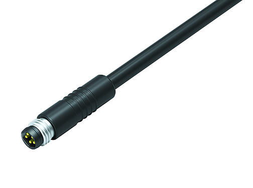 插图 79 3413 55 05 - Snap-in 快插 直头针头电缆连接器, 极数: 5, 非屏蔽, 预铸电缆, IP65, PUR, 黑色, 5x0.34mm², 5m