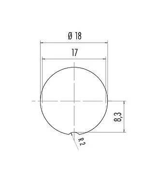 Assembly instructions / Panel cut-out M16 Male panel mount connector, Contacts: 8 (08-a), unshielded, THT, IP68, UL 2238, AISG compliant, M18x0,75, Rear mounting