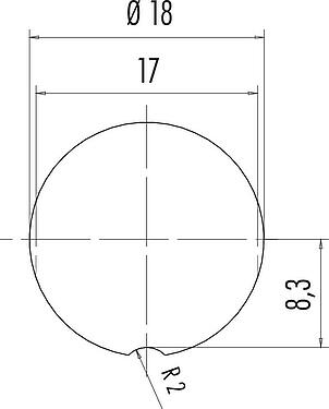 Assembly instructions / Panel cut-out M16 Female panel mount connector, Contacts: 3 (03-a), unshielded, solder, IP67, UL 2238, M18x0,75, Rear mounting