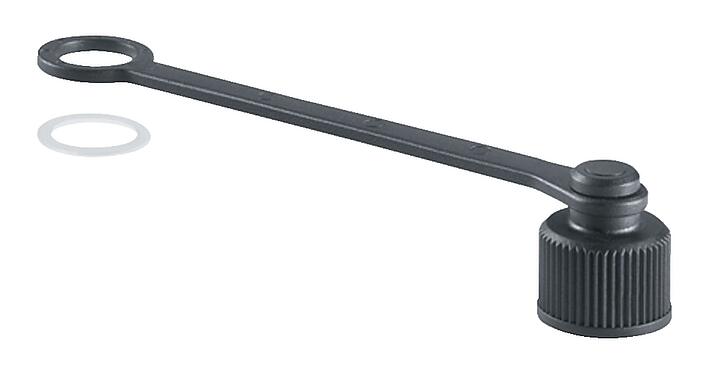 Illustration Protecting cap, IP67, for male panel mount connector