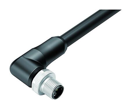 插图 77 0677 0000 70505-0500 - M12 弯角针头电缆连接器, 极数: 4+PE, 非屏蔽, 预铸电缆, IP68, UL, PUR, 黑色, 5x1.50mm², 5m