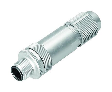插图 M12 直头针头电缆连接器, 极数: 4, 5.0-8.0mm, 可接屏蔽, 压接(压接触点必须单独订购), IP67, UL 2238