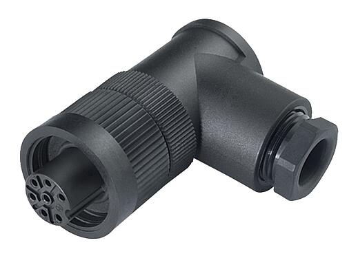 插图 99 0218 210 07 - RD24 弯角孔头电缆连接器, 极数: 6+PE, 8.0-10.0mm, 非屏蔽, 螺钉接线, IP67, PG 11