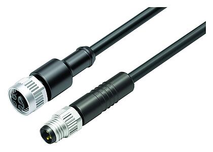 Automation Technology - Sensors and Actuators--Female cable connector - Male cable connector_VL_KDM12-77-3430_KSM8-3405-50003_black