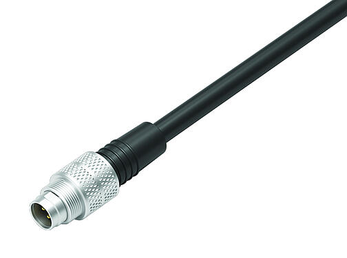 插图 79 1455 212 05 - M9 直头针头电缆连接器, 极数: 5, 非屏蔽, 预铸电缆, IP67, PUR, 黑色, 5x0.25mm², 2m