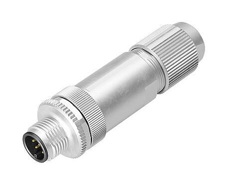 插图 M12 直头针头电缆连接器, 极数: 8, 5.0-8.0mm, 可接屏蔽, 螺钉接线, IP67, UL 2238, 鸢尾花