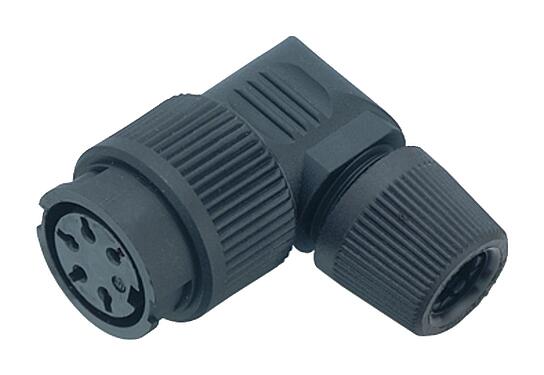3D View 99 0602 72 02 - Female angled connector, Contacts: 2, 6.0-8.0 mm, unshielded, solder, IP40