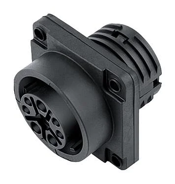 Illustration 09 6504 000 08 - Bayonet Female panel mount connector, Contacts: 4+3+PE, unshielded, crimping (Crimp contacts must be ordered separately), IP68/IP69K, UL, VDE